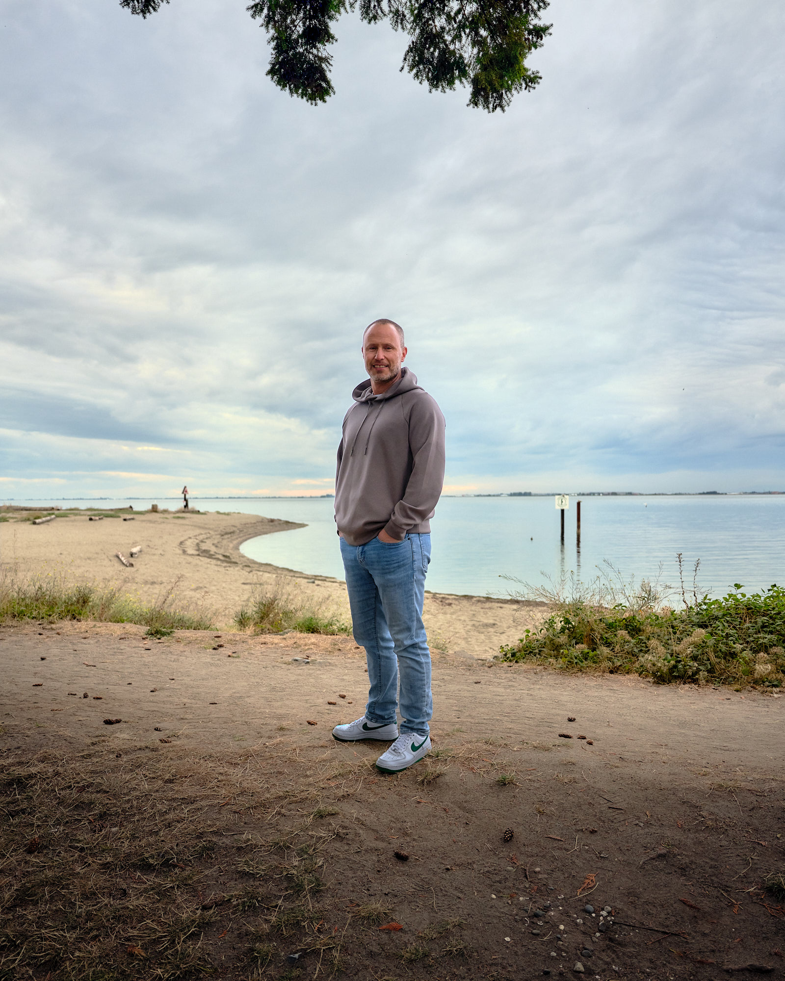 Mark Breslaw on the beach