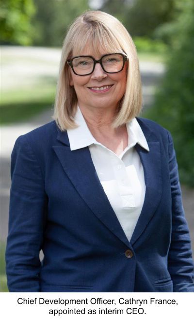 Chief Development Officer, Cathryn France, appointed as interim CEO