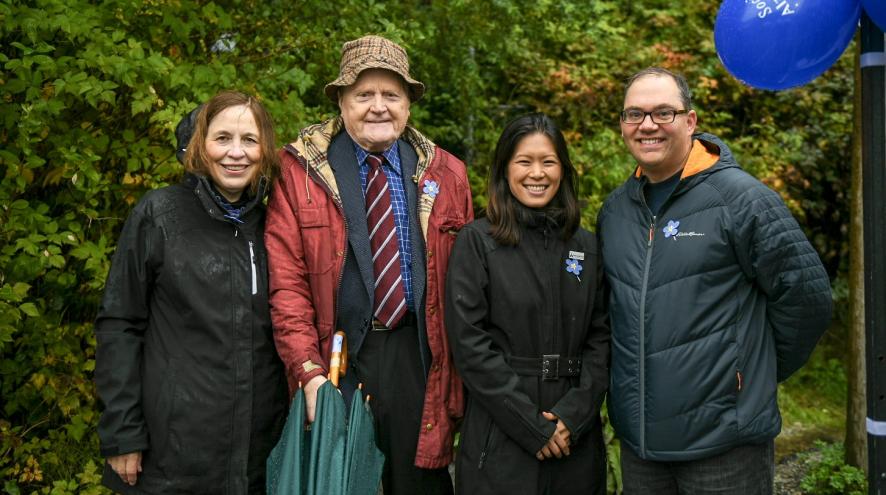 Board of Directors and staff gathered at the Climb for Alzheimer's 2018.