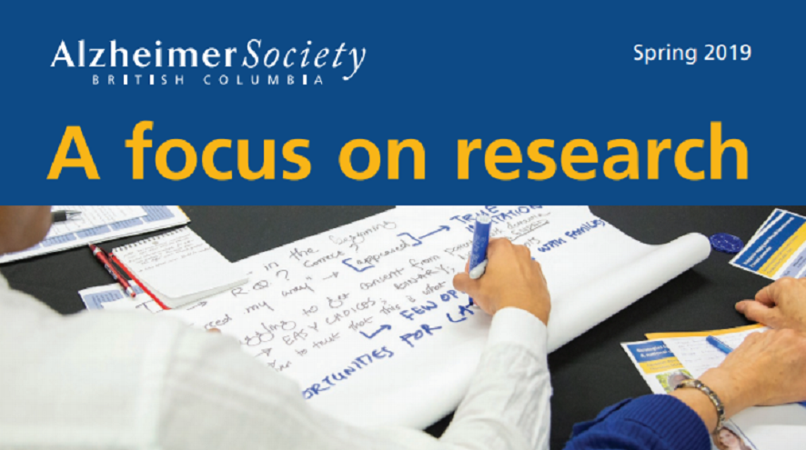 Front cover of the publication 'A focus on research', spring 2019.