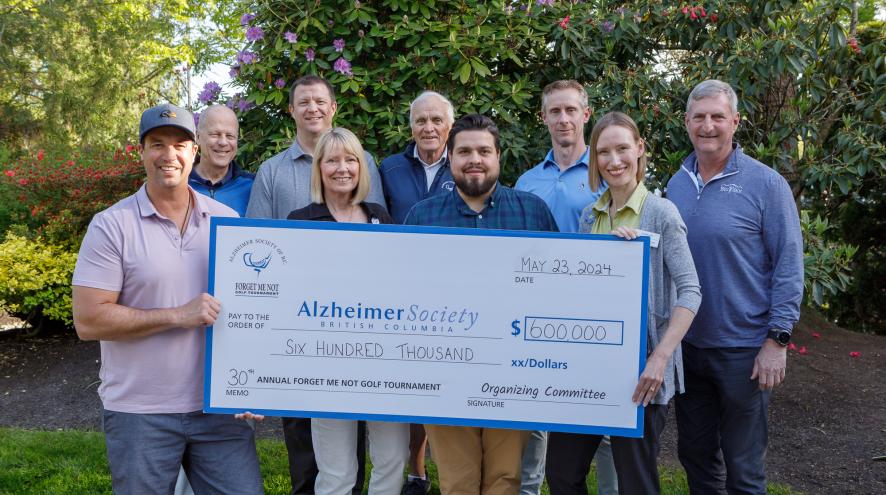 2024 Forget Me Not Golf Tournament - cheque presentation