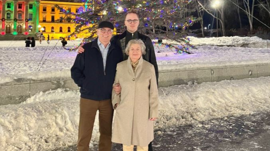 Tom with his grandmother