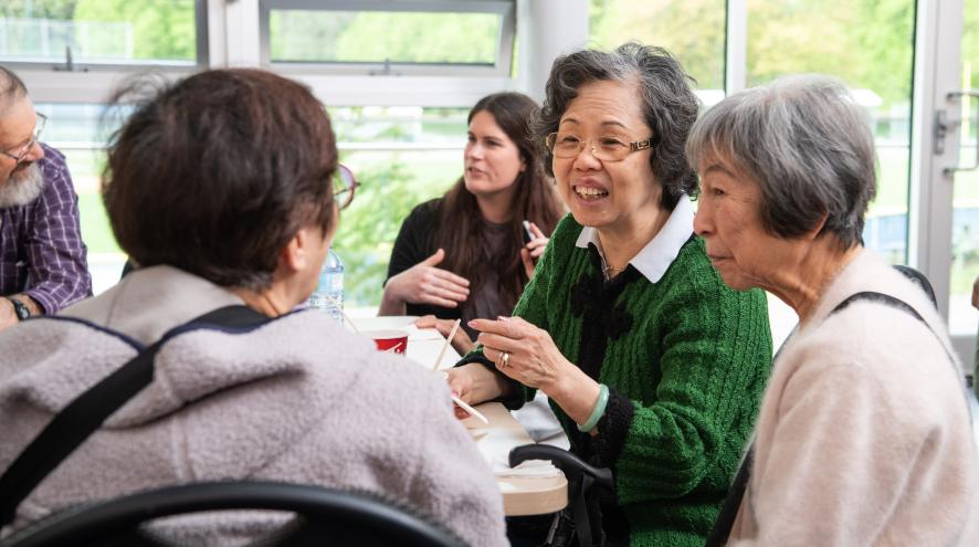 Group of participates in a social program
