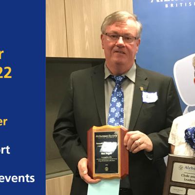 National Volunteer Week 2022 image of Ron and Deb Angell,  long-time volunteer committee members for the IG Wealth Management Walk for Alzheimer's