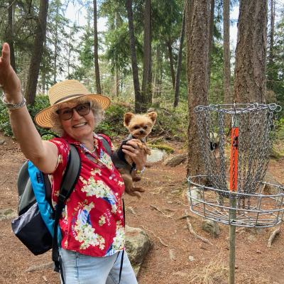 Photo of Marsha at disc golf
