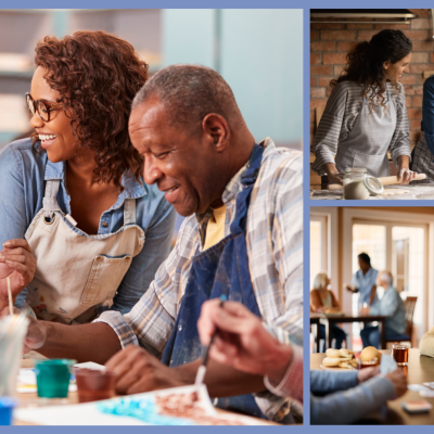 Adults participating in recreation therapy