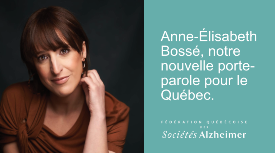 Photo de la nouvelle porte-parole de la FQSA, l'actrice Anne-Élisabeth Bossé
