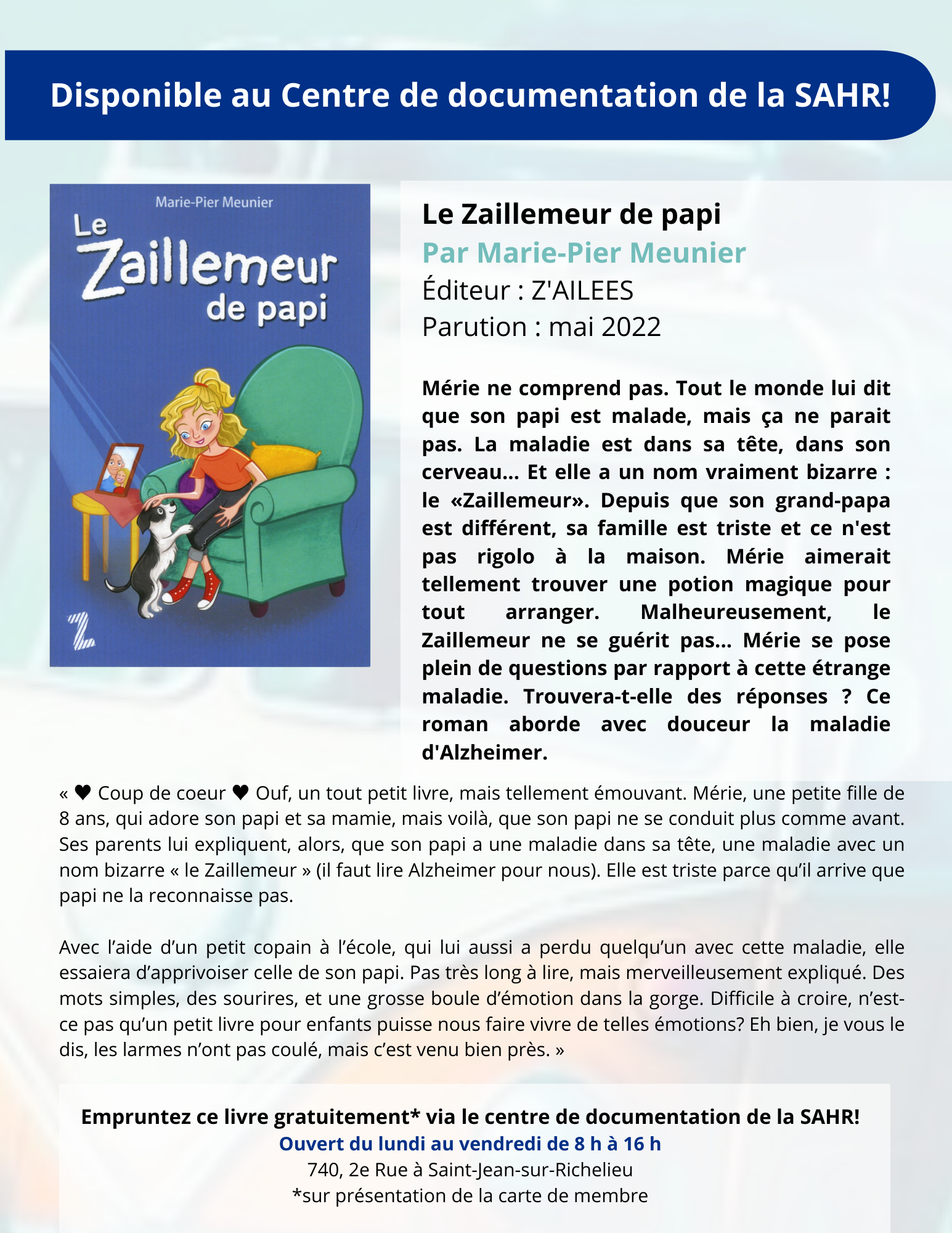 Le Zailleur de papi de Marie-Pier Meunier