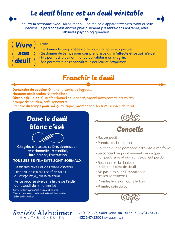 aide-mémoire sur le deuil blanc
