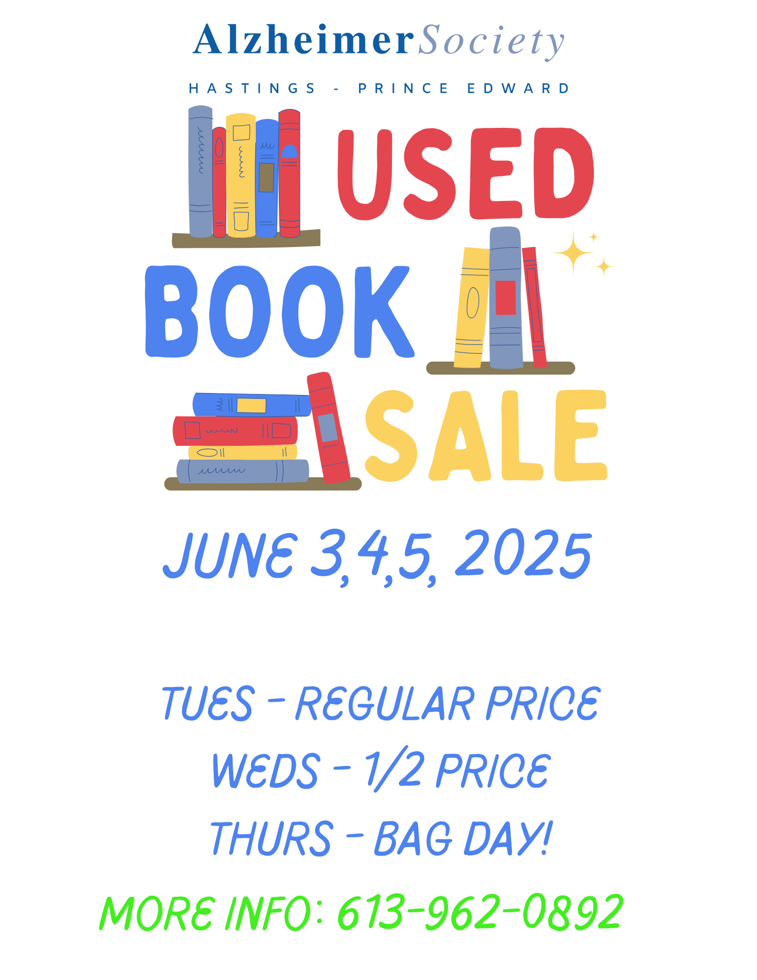 June 3,4,5, bay view mall - book sale