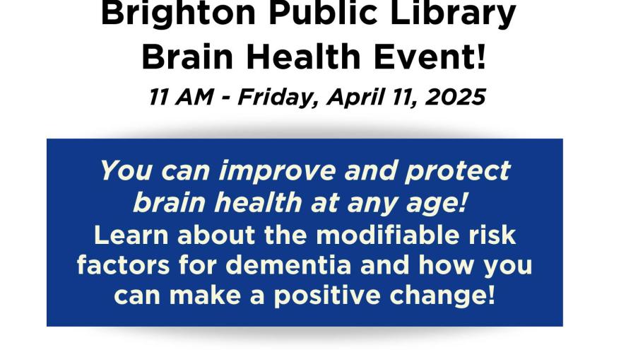 April 11th, 11 am -  Brighton Public Library 