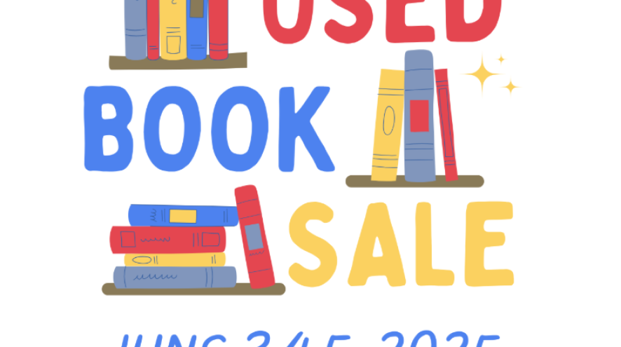 Used Book Sale-  June 3,4,5,2025