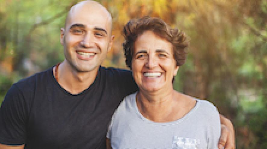 Mother and Son smiling