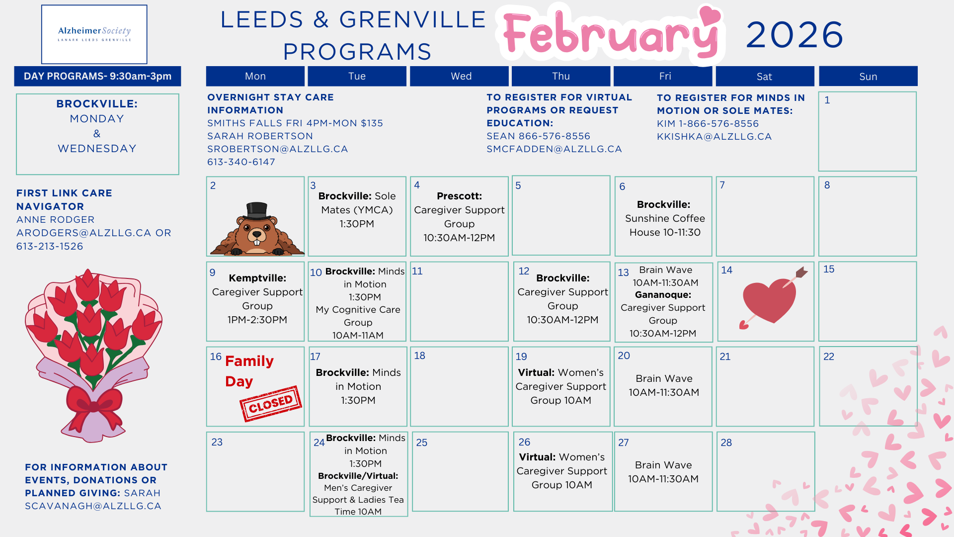 February 2026 Leeds and Grenville County Programs and Events