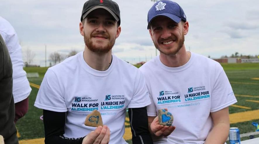 Two men at the IG Wealth Management Walk for Alzheimer's