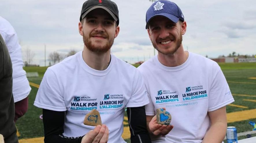 Two men at the IG Wealth Management Walk for Alzheimer's