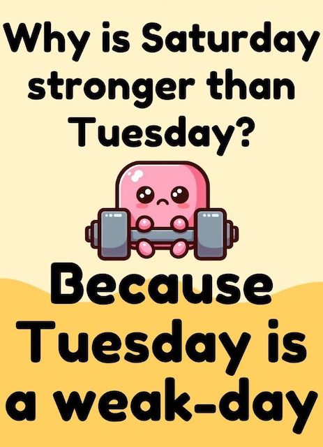 Why is Saturday stronger than Tuesday? Because Tuesday is a weak-day