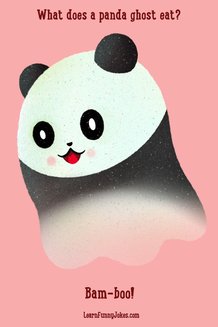 What does a panda ghost eat? Bam-boo!