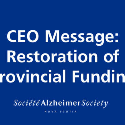 CEO Message: Restoration of provincial funding