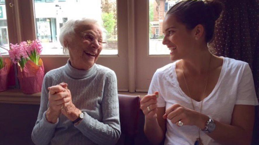 Caroline with her Grandma Shirley