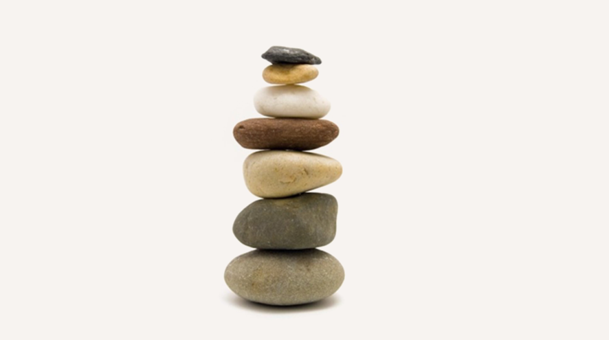Multi-sized rocks Stacked