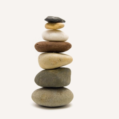 Multi-sized rocks Stacked