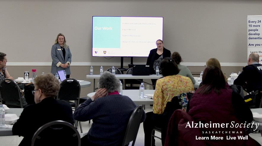 Our Dementia Community Coordinator and Public Awareness Coordinator presenting to stakeholders from Yorkton
