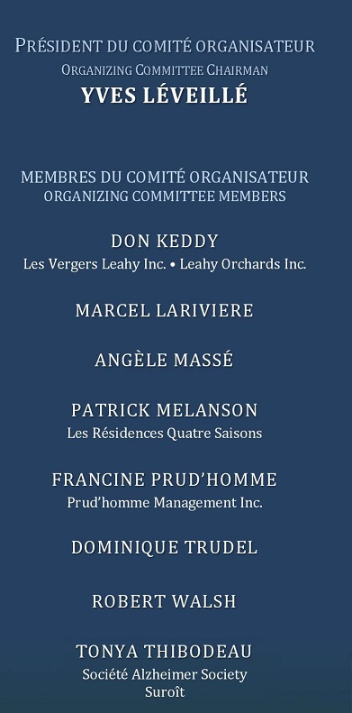 Comité organisteur du tournoi de golf 2024