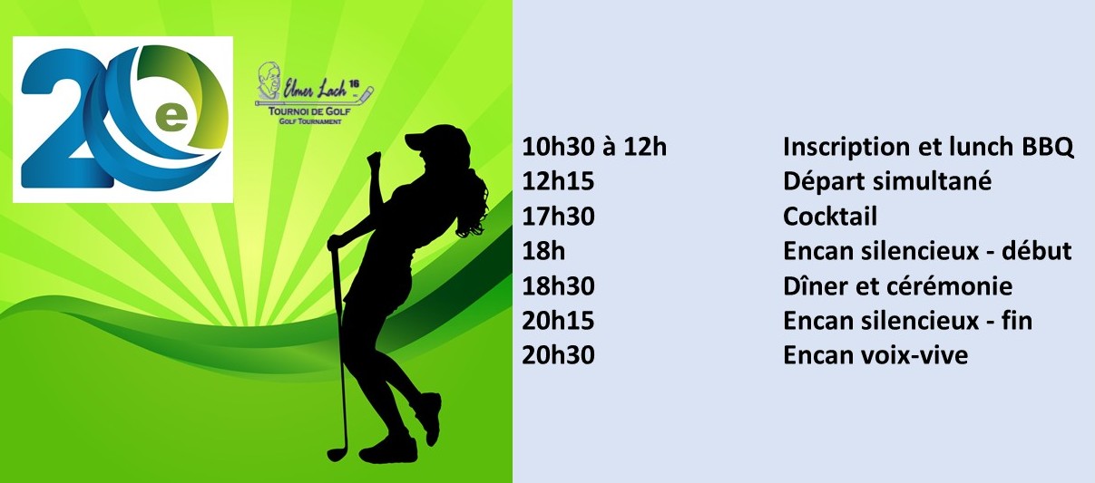 Programme, tournoi de golf 2026