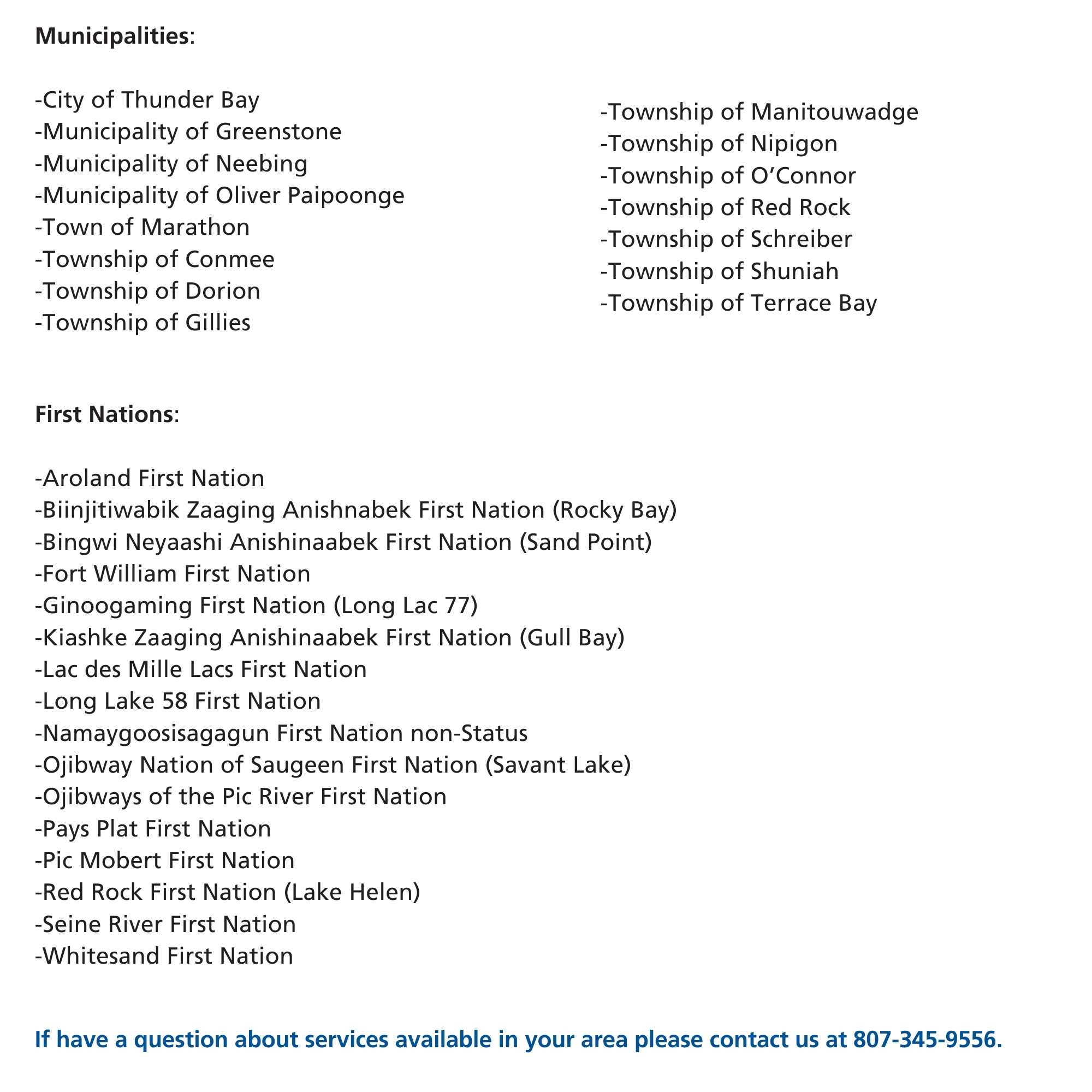 Communities List 