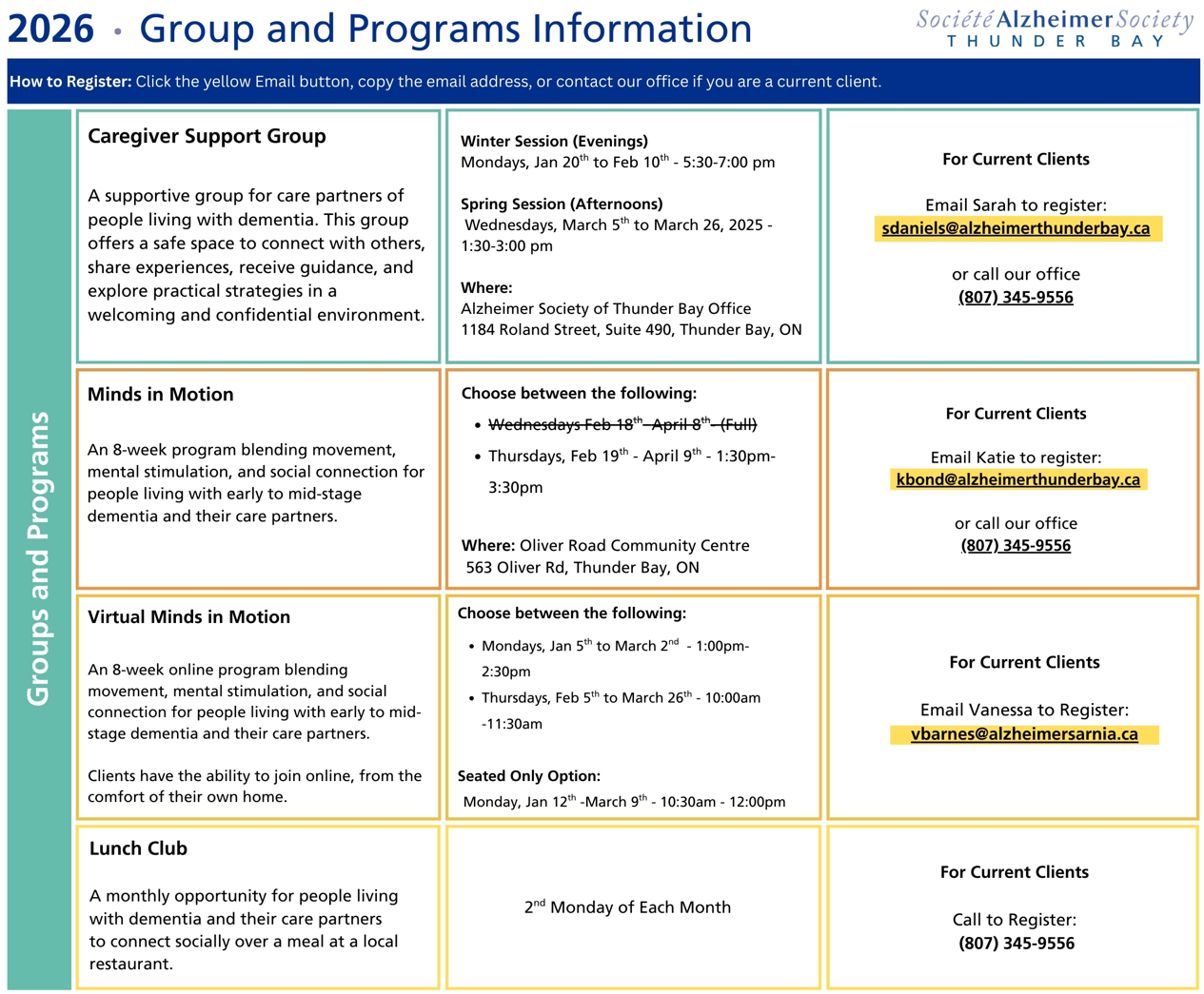 Programs and Registration