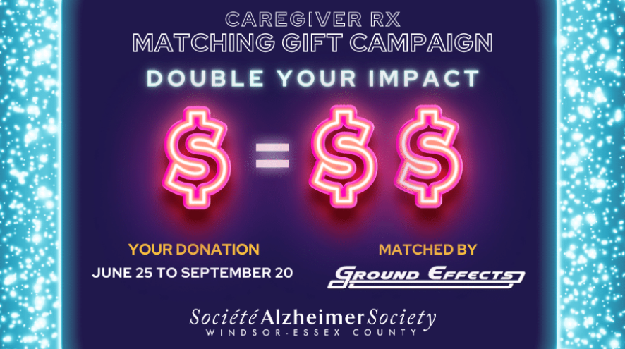 Double your donation during our Matching Gift Campaign, donate between June 25 to September 20 and Ground Effects Limited will match your donation up to $60,000.