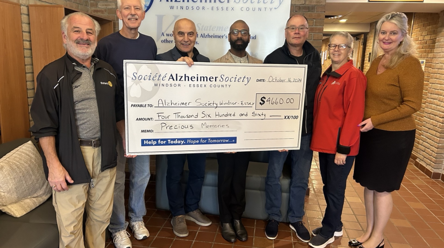Pictured left to right. Carlo Abati, Bob Swiatoschik, Gino Lomazzo, Justin Hanif, Robert Cancian, Nancy Abati and Sally Bennett Olczak.
