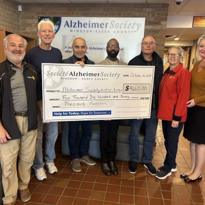 Pictured left to right. Carlo Abati, Bob Swiatoschik, Gino Lomazzo, Justin Hanif, Robert Cancian, Nancy Abati and Sally Bennett Olczak.