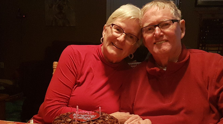 Husband and wife, Cheryl and Gerry. Gerry lives with symptoms of both Alzheimer's and Parkinson's disease