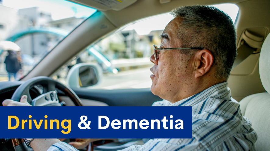 Image of senior man driving a car