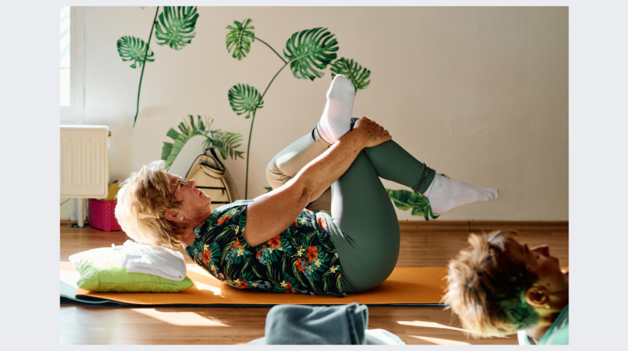 women doing yoga
