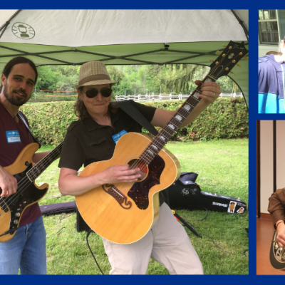 Three images of Ryan Ainsworth, this year's Honorary Family for the IG Wealth Management Walk for Alzheimer's